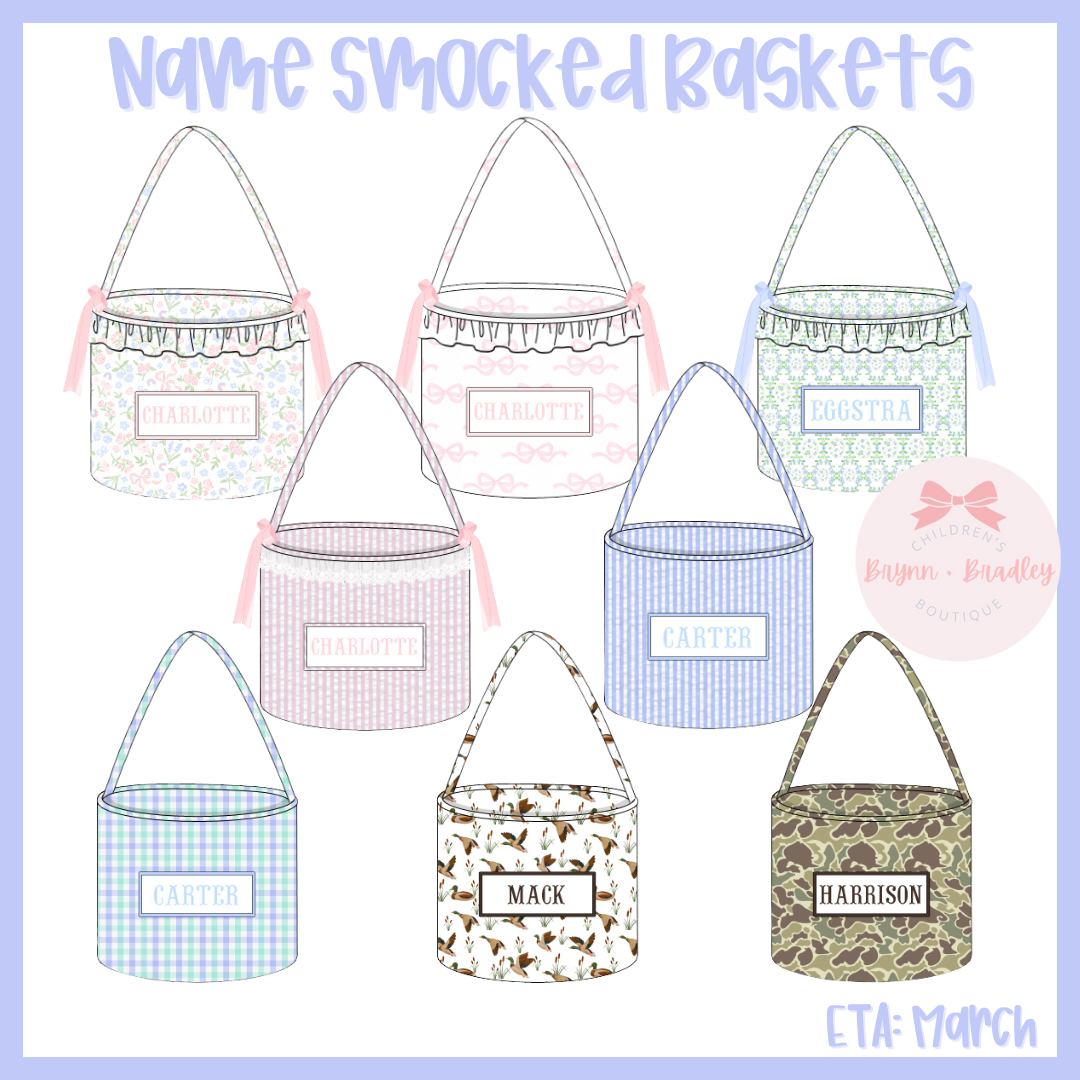 WS PO13 Name Smocked Baskets Collection