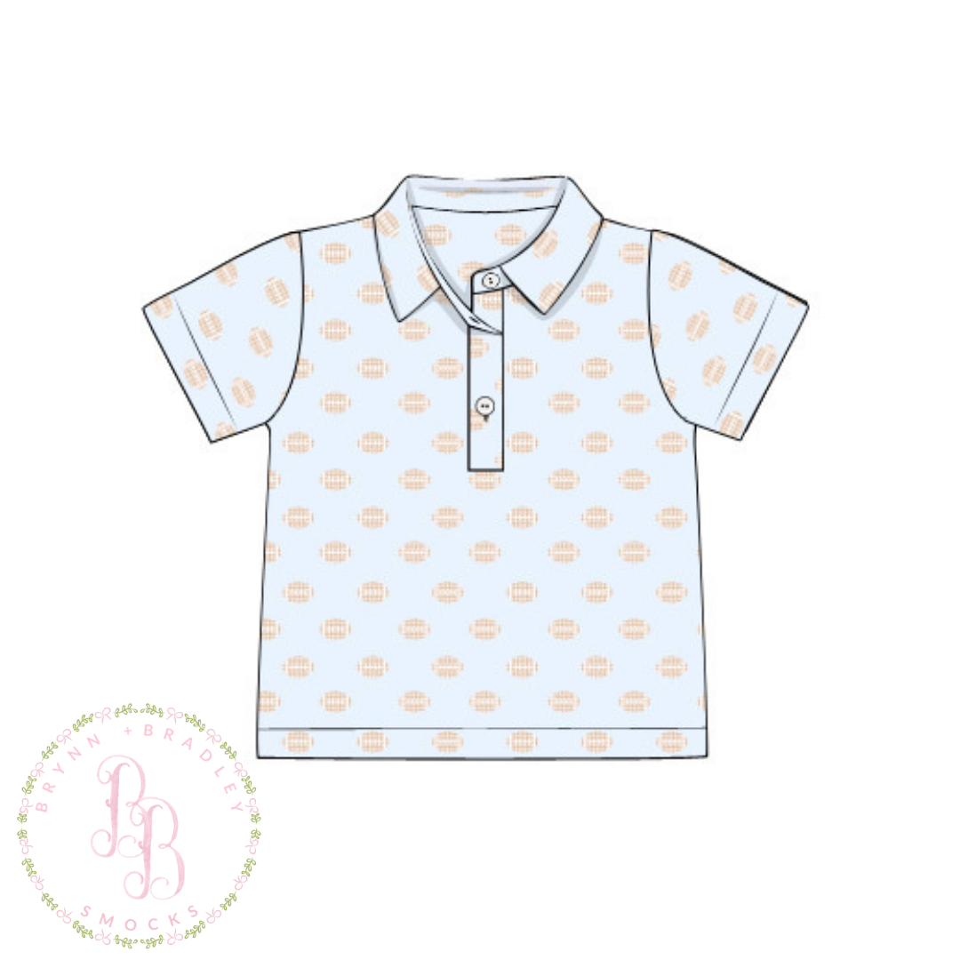 PO28: Gingham Gameday Boy Polo Shirt