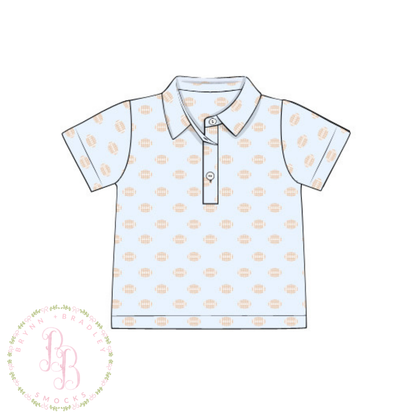 PO28: Gingham Gameday Boy Polo Shirt