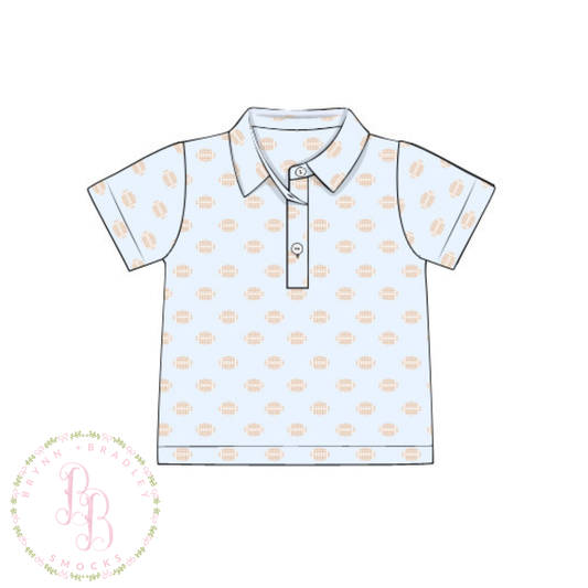PO28: Gingham Gameday Boy Polo Shirt