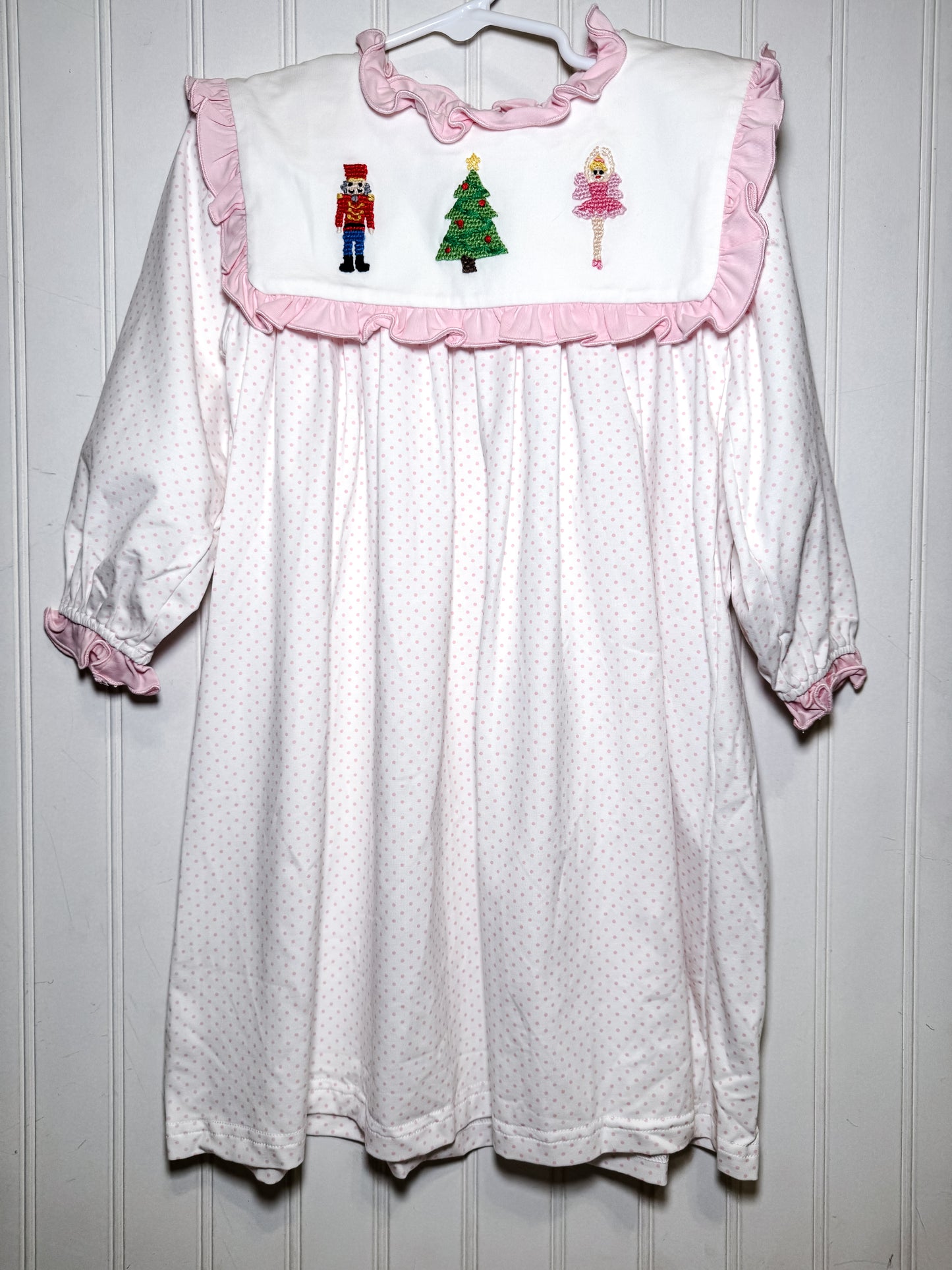 Girl’s French Knot Nutcracker Embroidered Dress