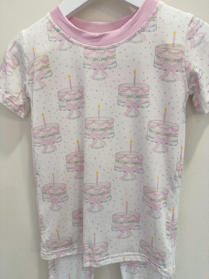 RTS: Birthday Girl Bamboo Short Sleeve Pants Set