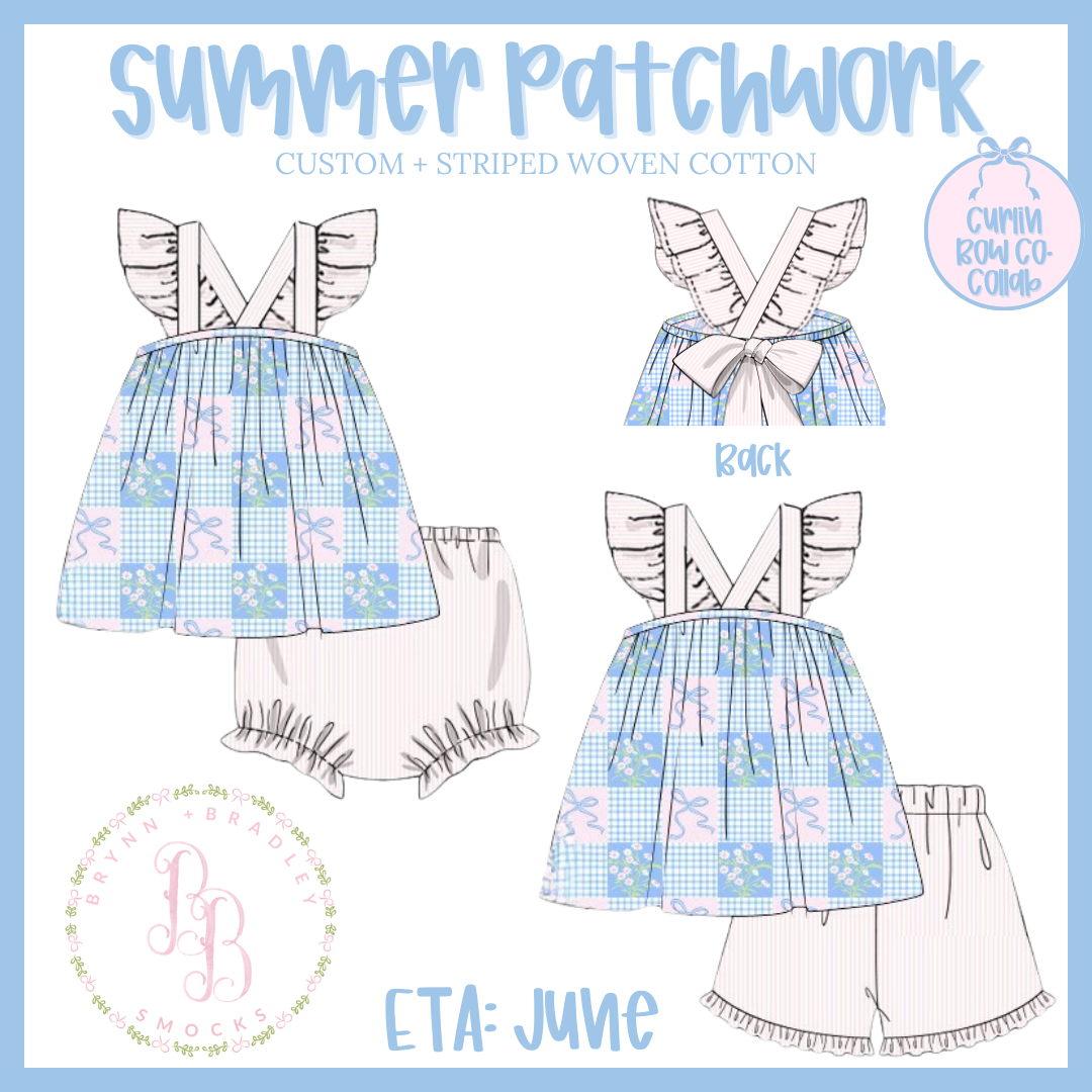 RTS: Summer Patchwork Girl Diaper Set