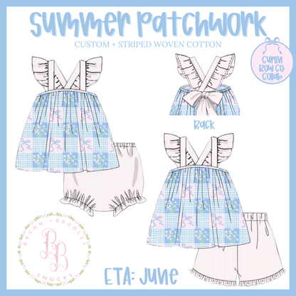 RTS: Summer Patchwork Girl Diaper Set