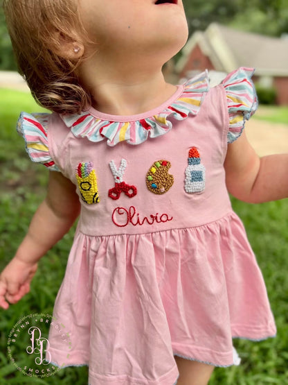 RTS: Creative Cuties Girl Diaper Set + Dress