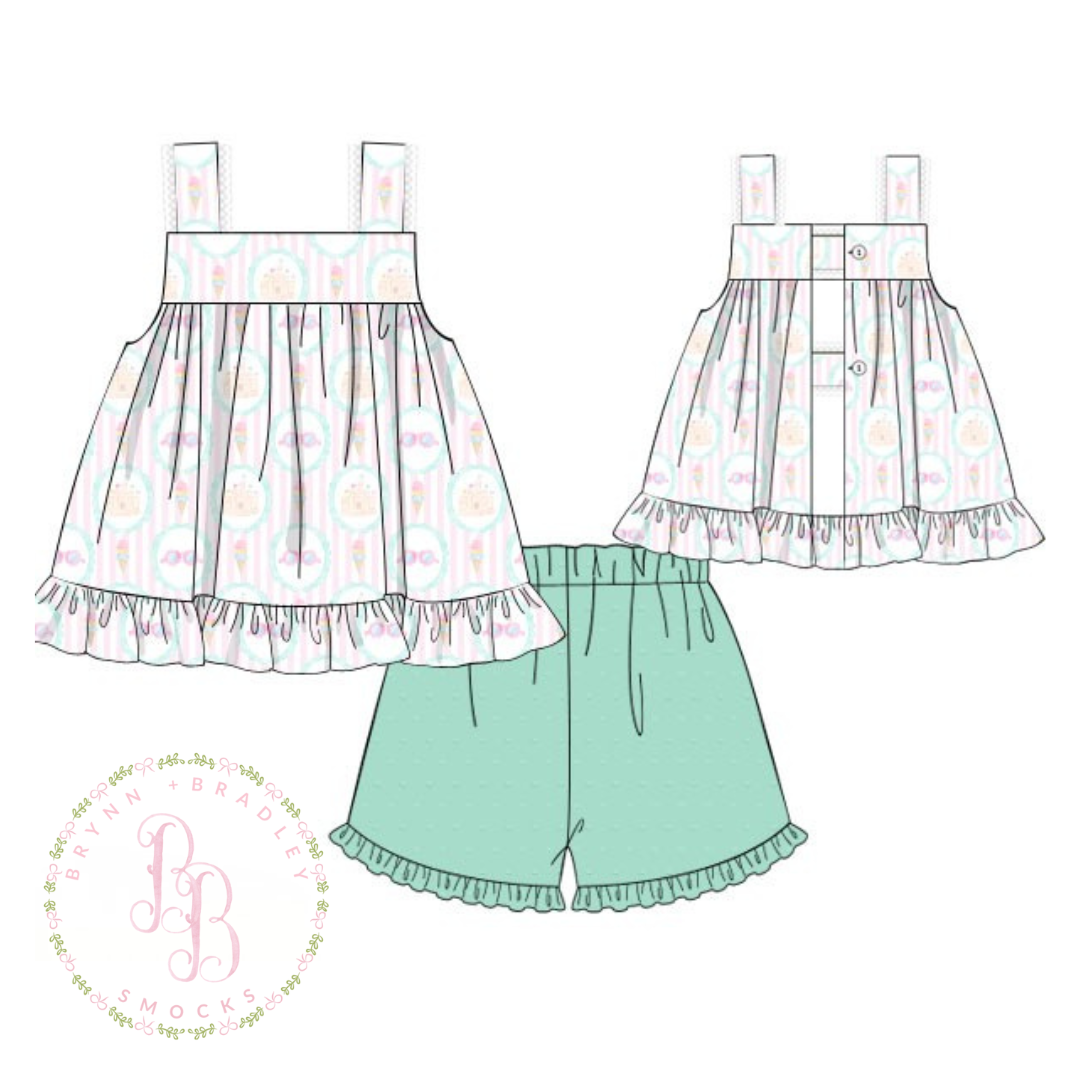 RTS: Sweet Treats Girl Shorts Set
