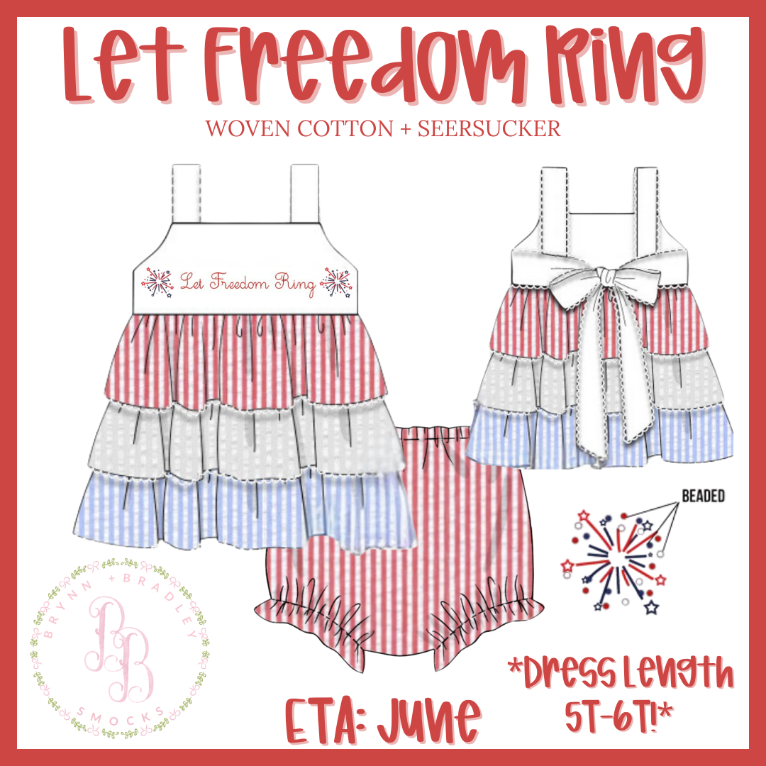 RTS: Let Freedom Ring Girl Diaper Set