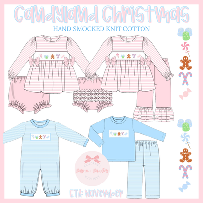 RTS: Candyland Christmas Girl Diaper Set