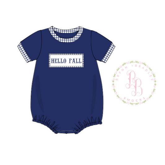 PO28: Navy Bows + Blooms Boy Bubble