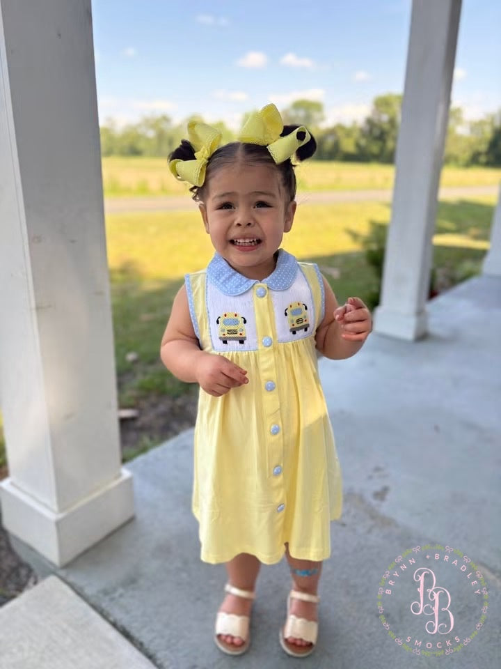 RTS: Wheels on the Bus Girl Diaper Set + Dress