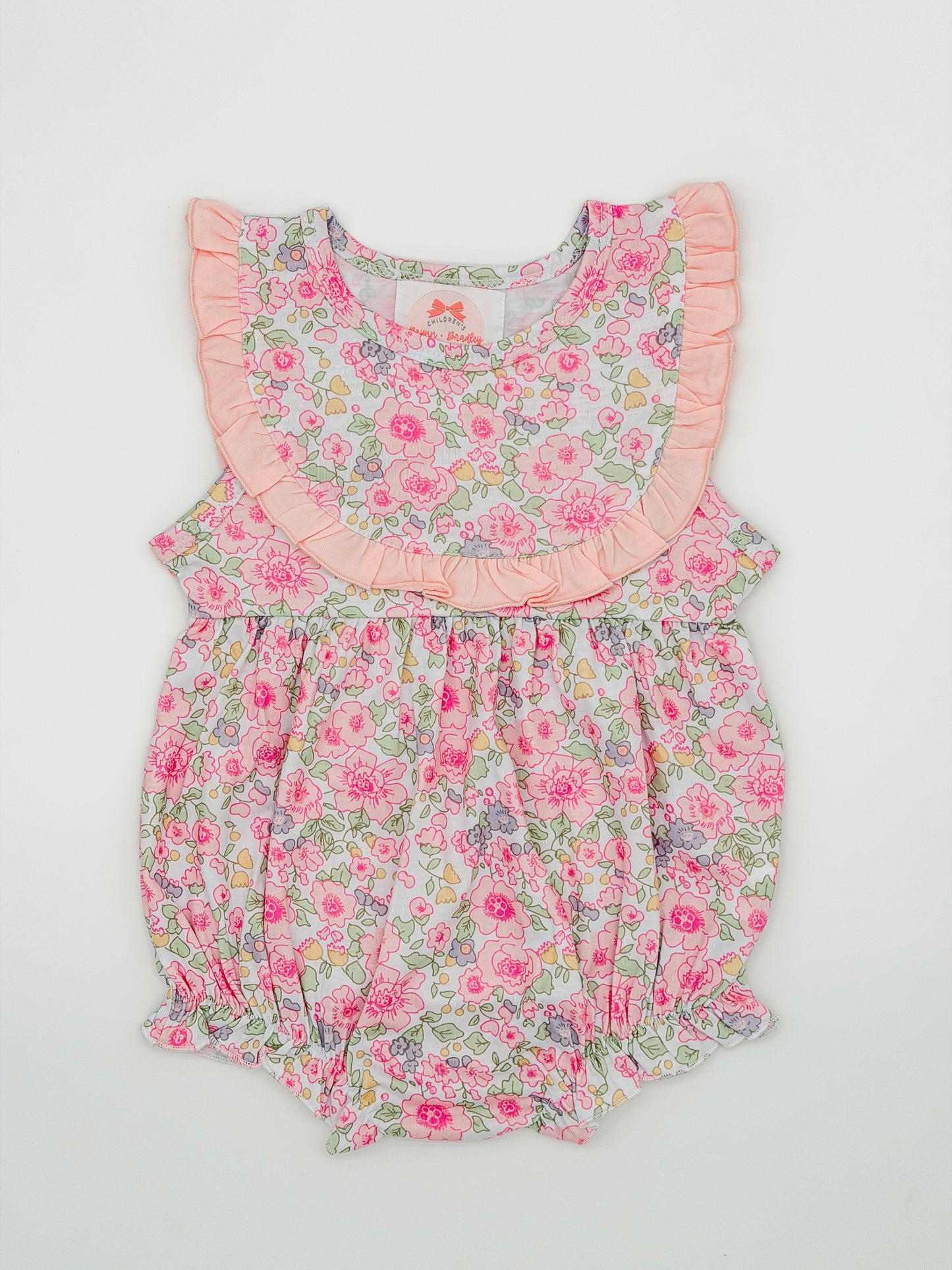 RTS: Pink Peony Petals Girl Bubble