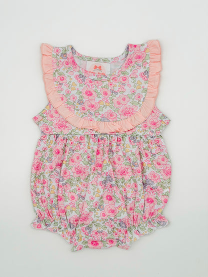 RTS: Pink Peony Petals Girl Bubble