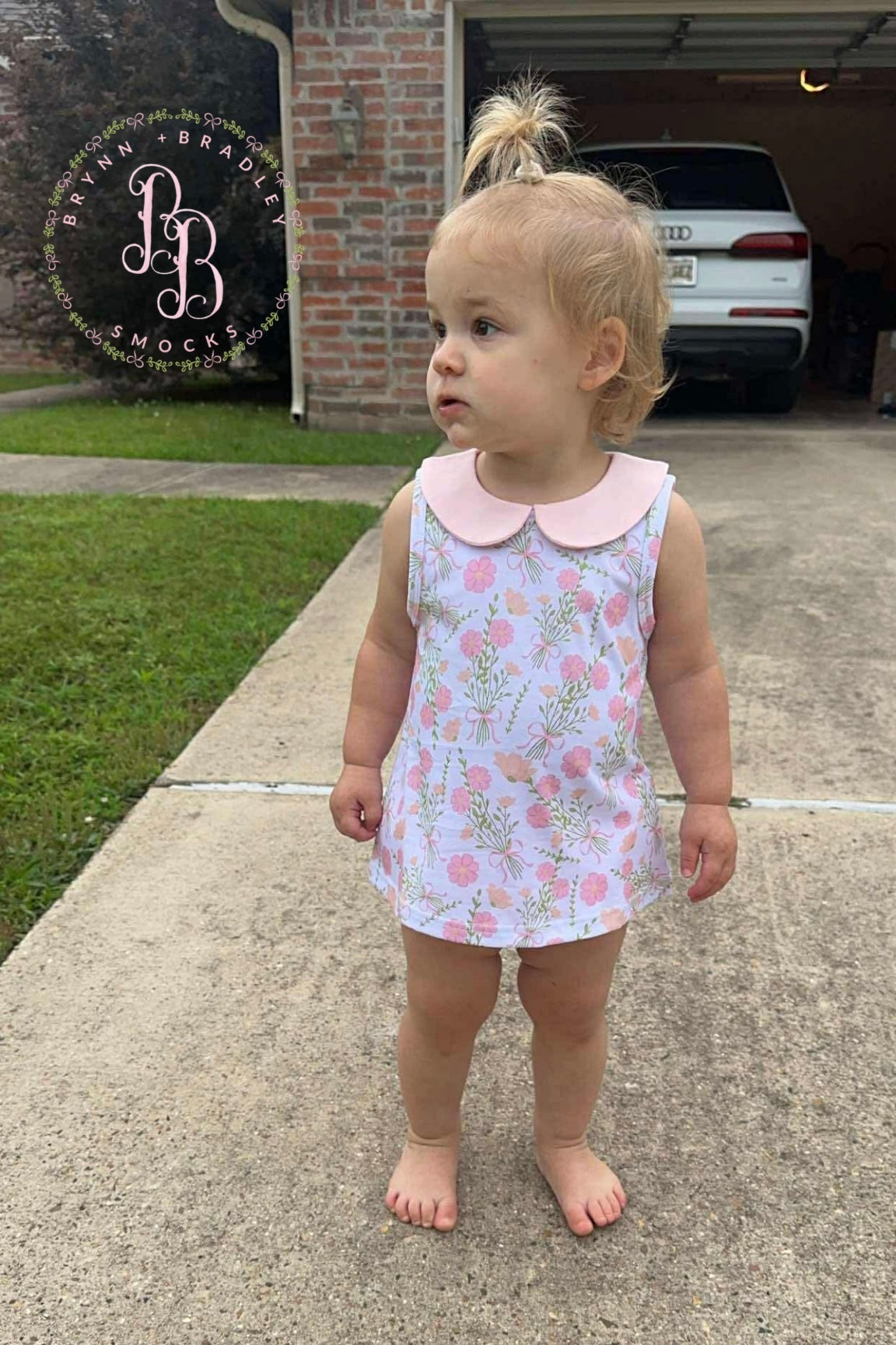 RTS: Girl’s Floral Bundles + Gingham Diaper Set