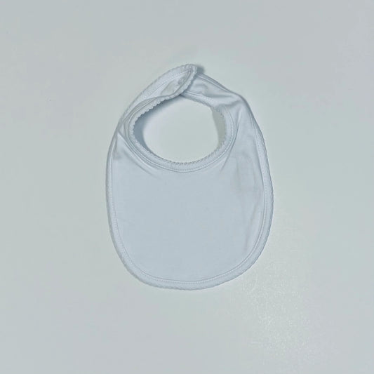 White Picot Trim Bib