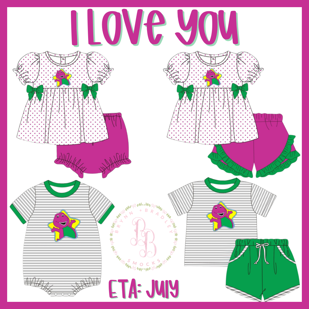 RTS: I Love You Girl Diaper Set