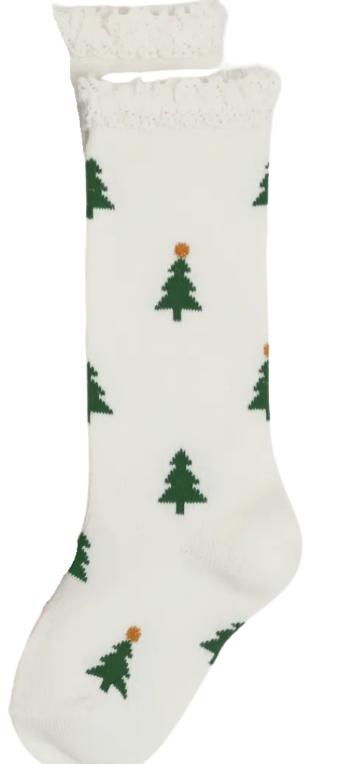 Little Stocking Co. Christmas Tree Knee High Socks