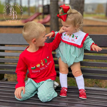PO30: French Knot Whoville Boy Pants Set- ETA: October