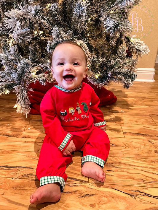 PO30: French Knot Whoville Boy Romper- ETA: October