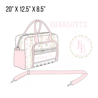 PO30: Emersyn’s Floral Smocked Weekender Bag- ETA: October