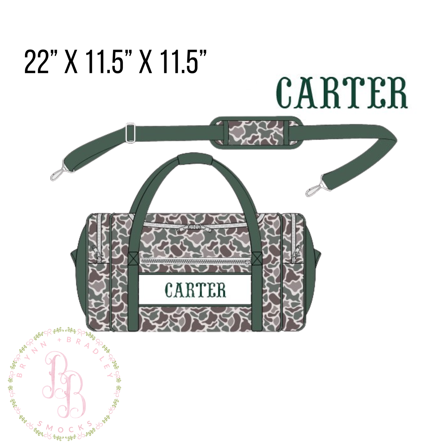 PO30: Owen’s Old School Smocked Duffel Bag- ETA: October