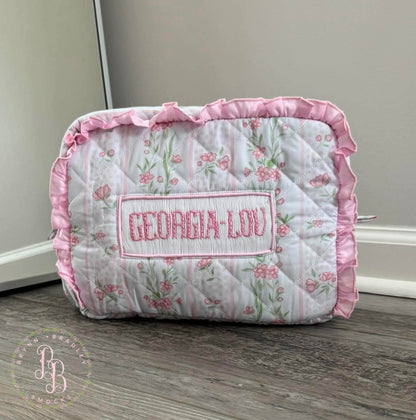WS PO30: Emersyn’s Floral Smocked Accessory Bag- ETA: October
