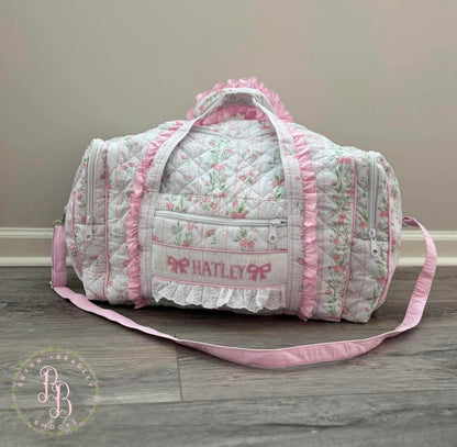 WS PO30: Emersyn’s Floral Smocked Duffel Bag- ETA: October