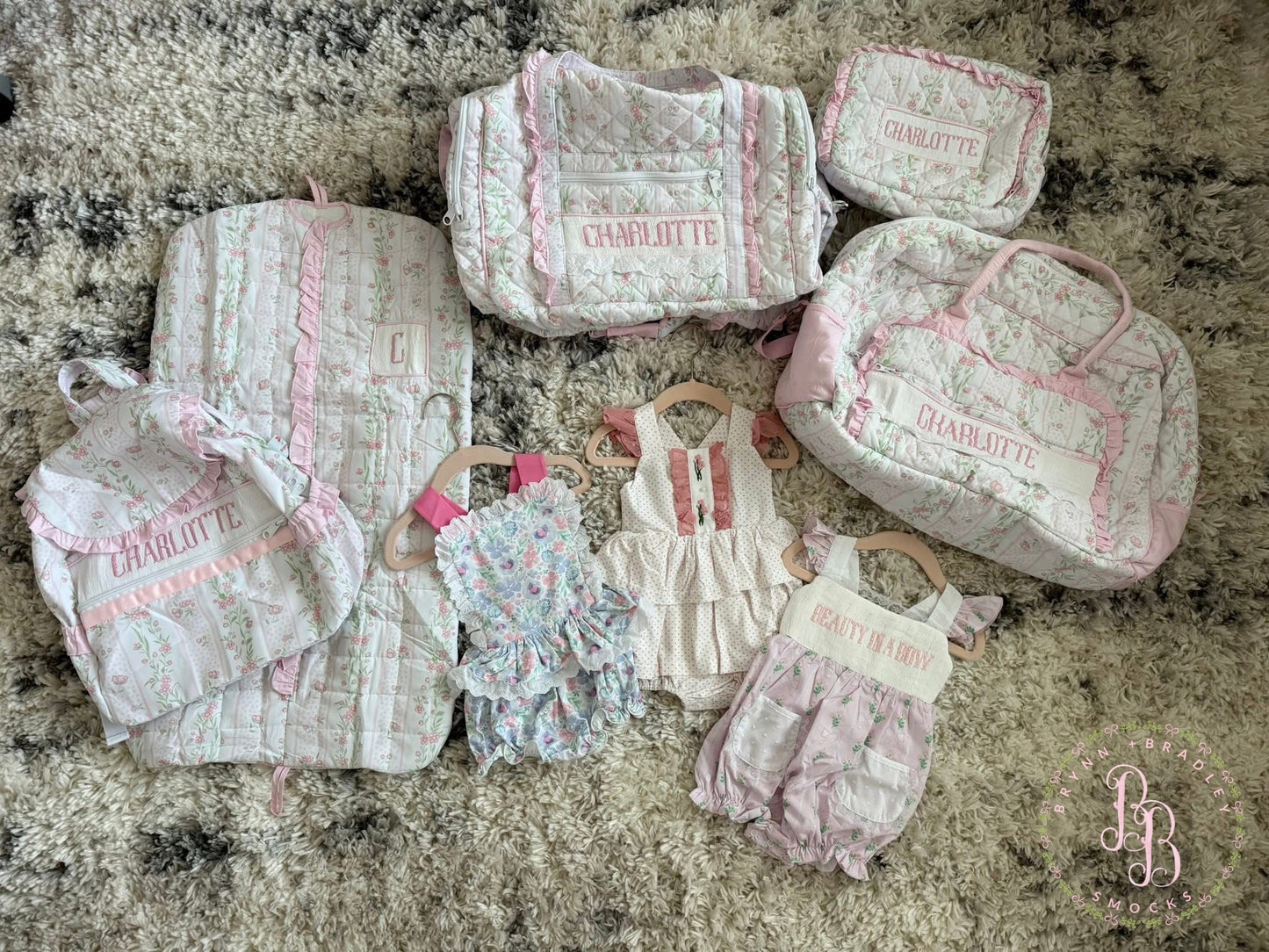 WS PO30: Emersyn’s Floral Smocked Accessory Bag- ETA: October