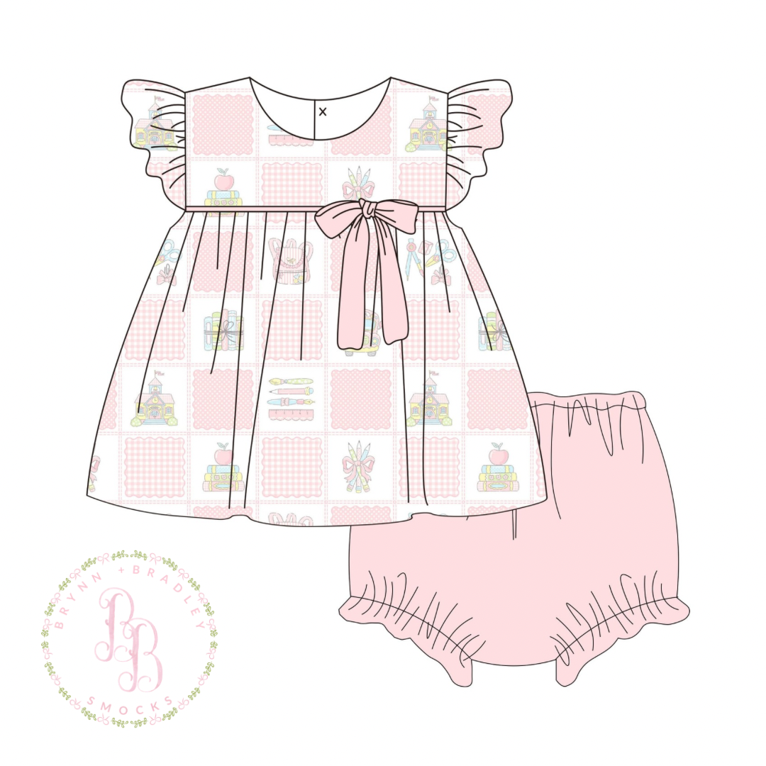 RTS: Storybook Schoolhouse Girl Diaper Set