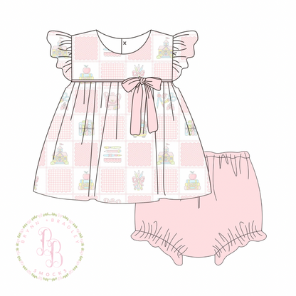 RTS: Storybook Schoolhouse Girl Diaper Set