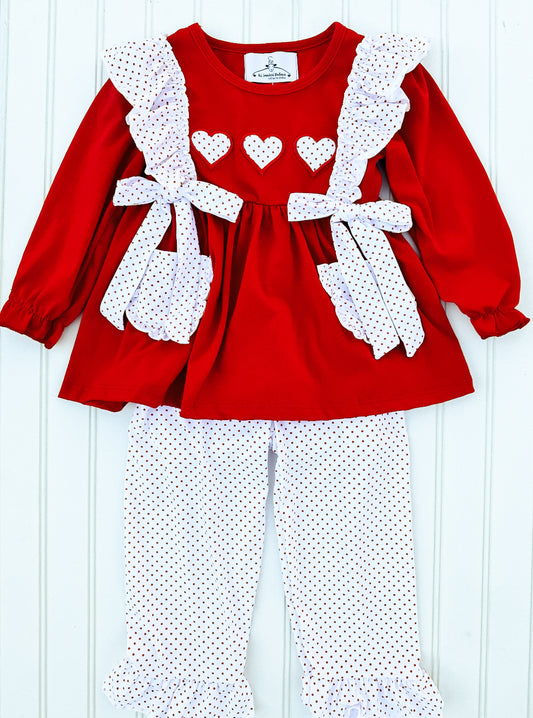 Girl’s Valentine’s Heart Trio Pants Set