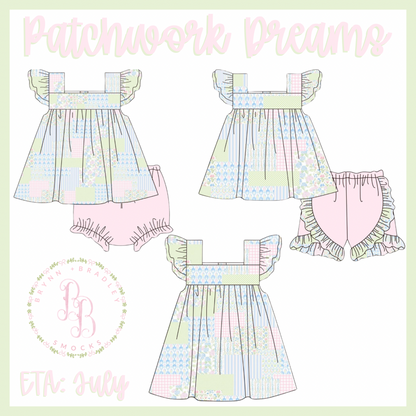 RTS: Patchwork Dreams Girl Diaper Set
