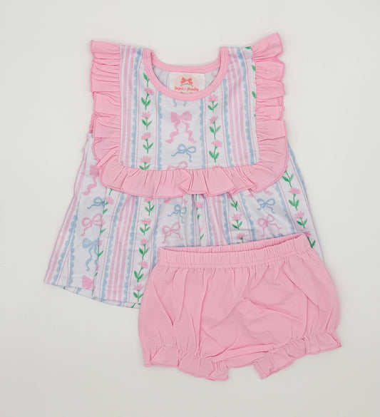 RTS: Gracie’s Garden Floral Girl Diaper Set