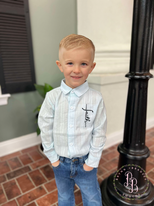 RTS: Goodness of God Boy Button Down Shirt
