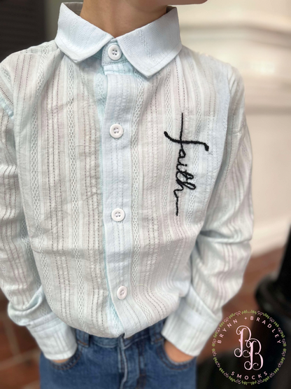 RTS: Goodness of God Boy Button Down Shirt