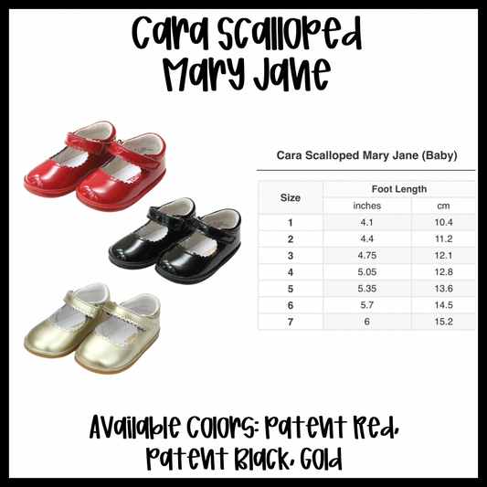 Preorder: Cara Scalloped Mary Jane Shoe