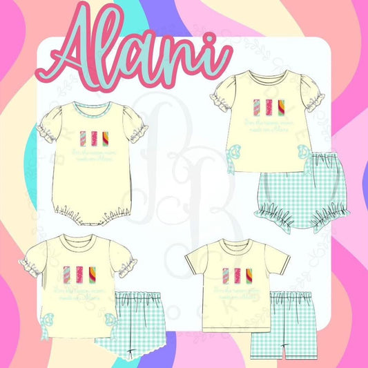 RTS: Alani Girl Diaper Set