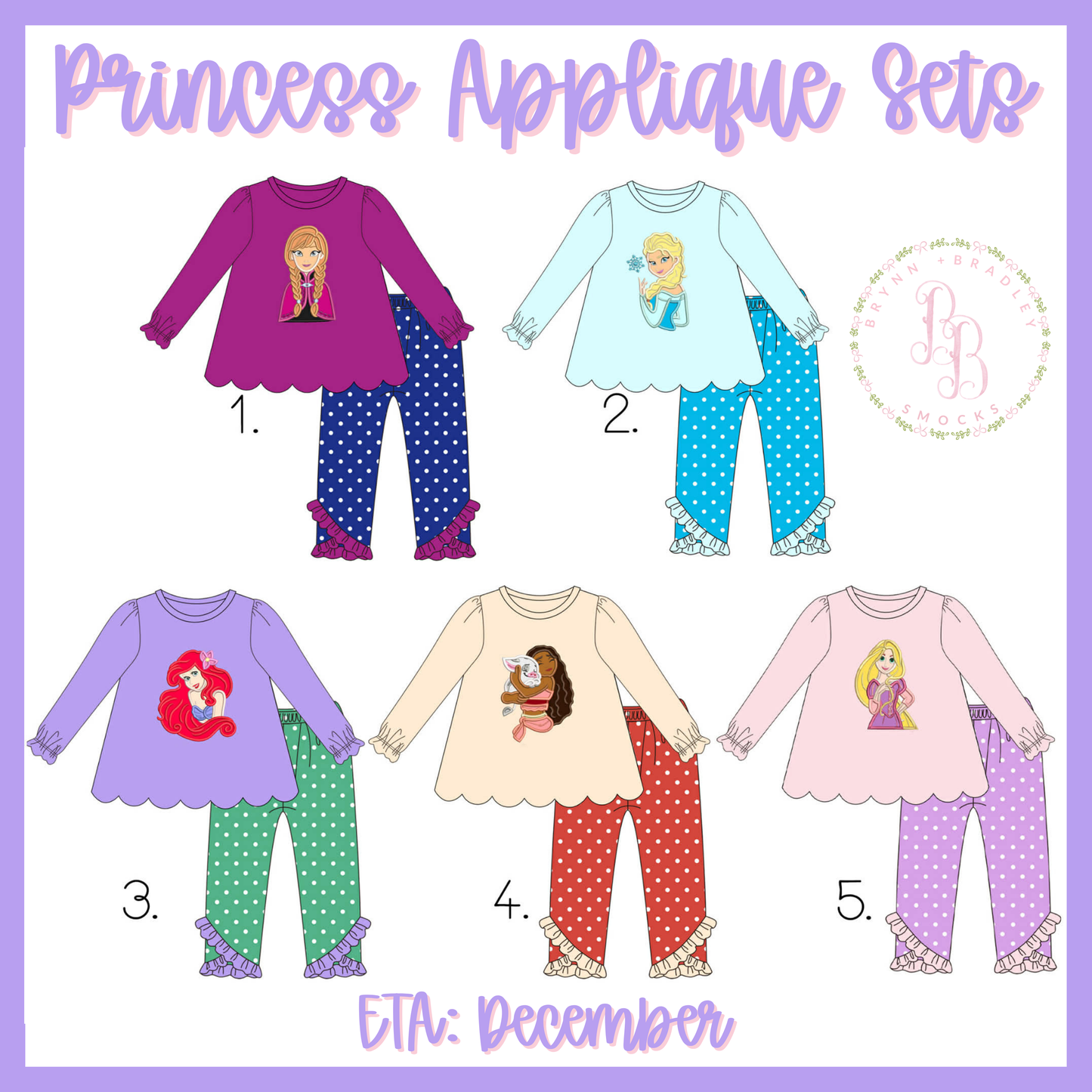Preorder: Princess Appliqué Sets Collection - ETA: December