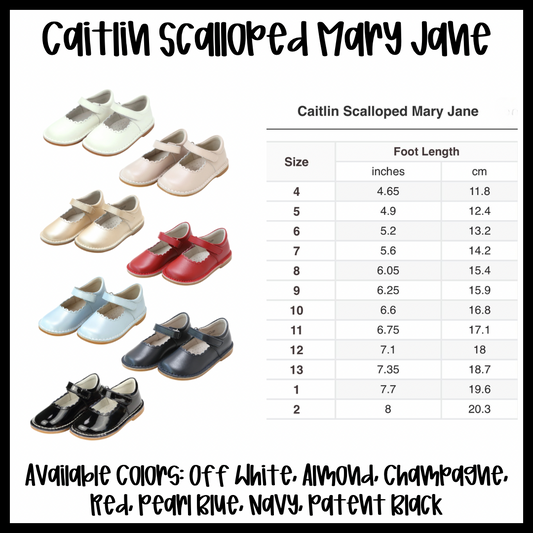Preorder: Caitlin Scalloped Mary Jane Shoe