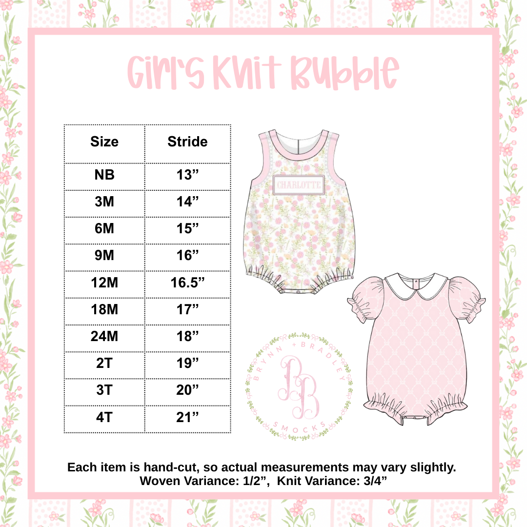 RTS: Navy Bows + Blooms Girl Skirted Bubble - “SOUTHERN BELLE” 9m