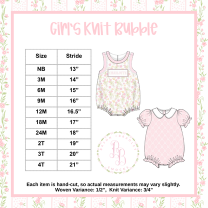 RTS: Navy Bows + Blooms Girl Skirted Bubble - “SOUTHERN BELLE” 9m