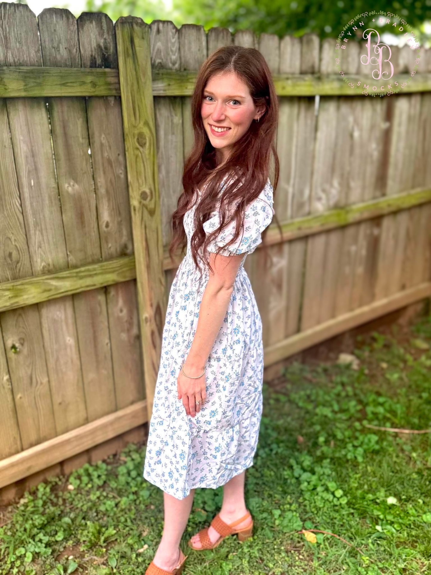 RTS: Bluebell Blooms Mom Midi Dress