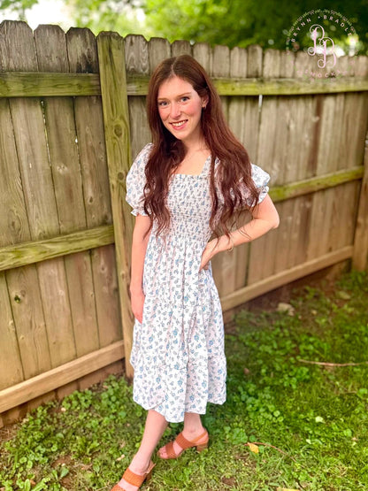 RTS: Bluebell Blooms Mom Midi Dress
