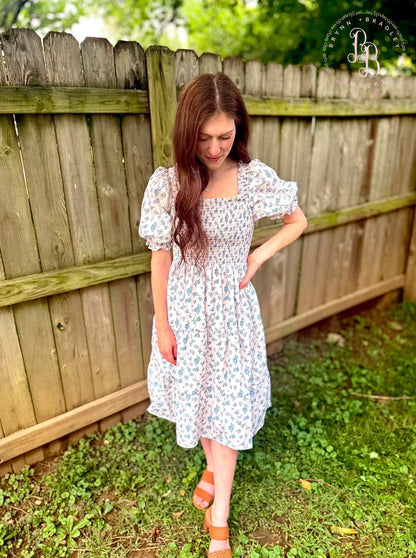 RTS: Bluebell Blooms Mom Midi Dress