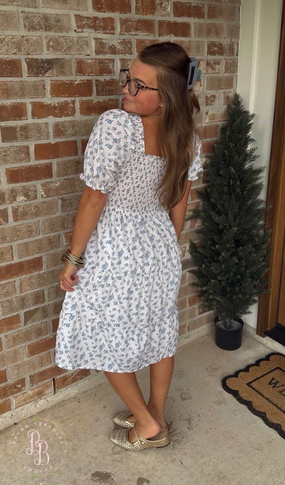 RTS: Bluebell Blooms Mom Midi Dress