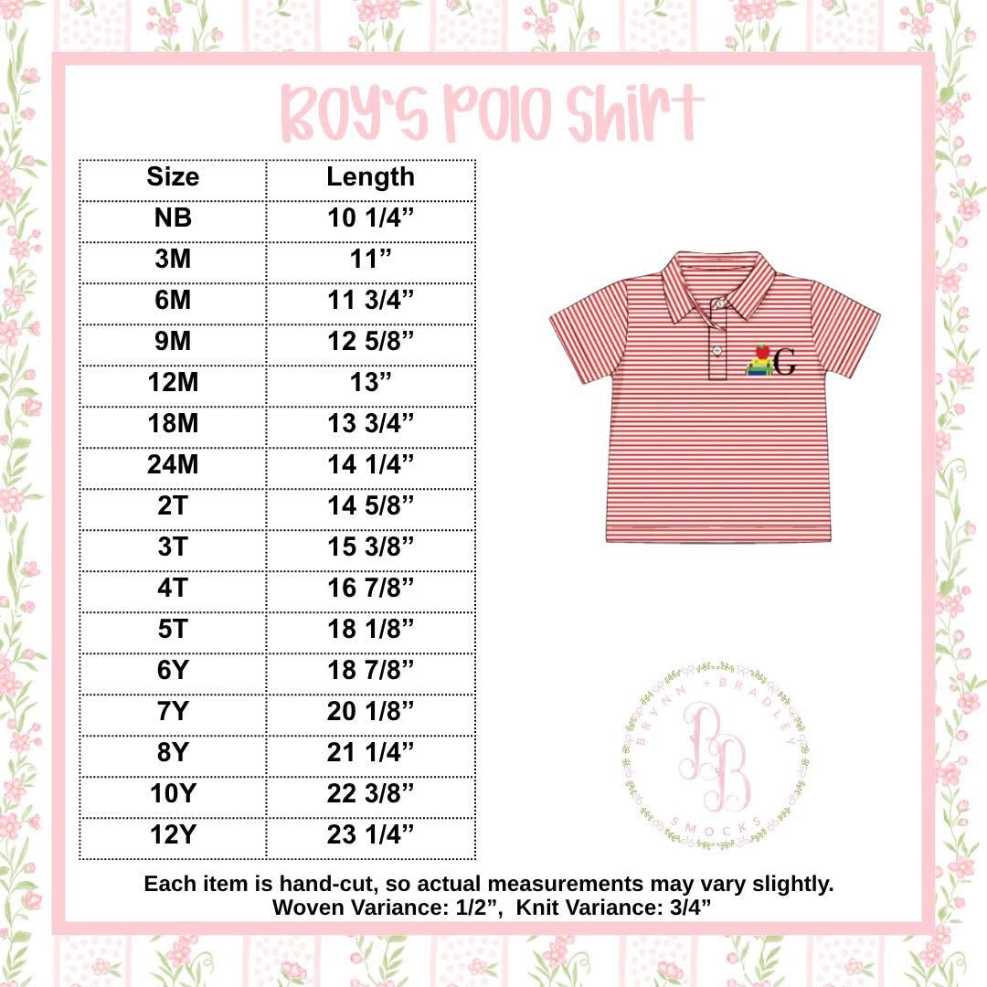 PO28: Gingham Gameday Boy Polo Shirt
