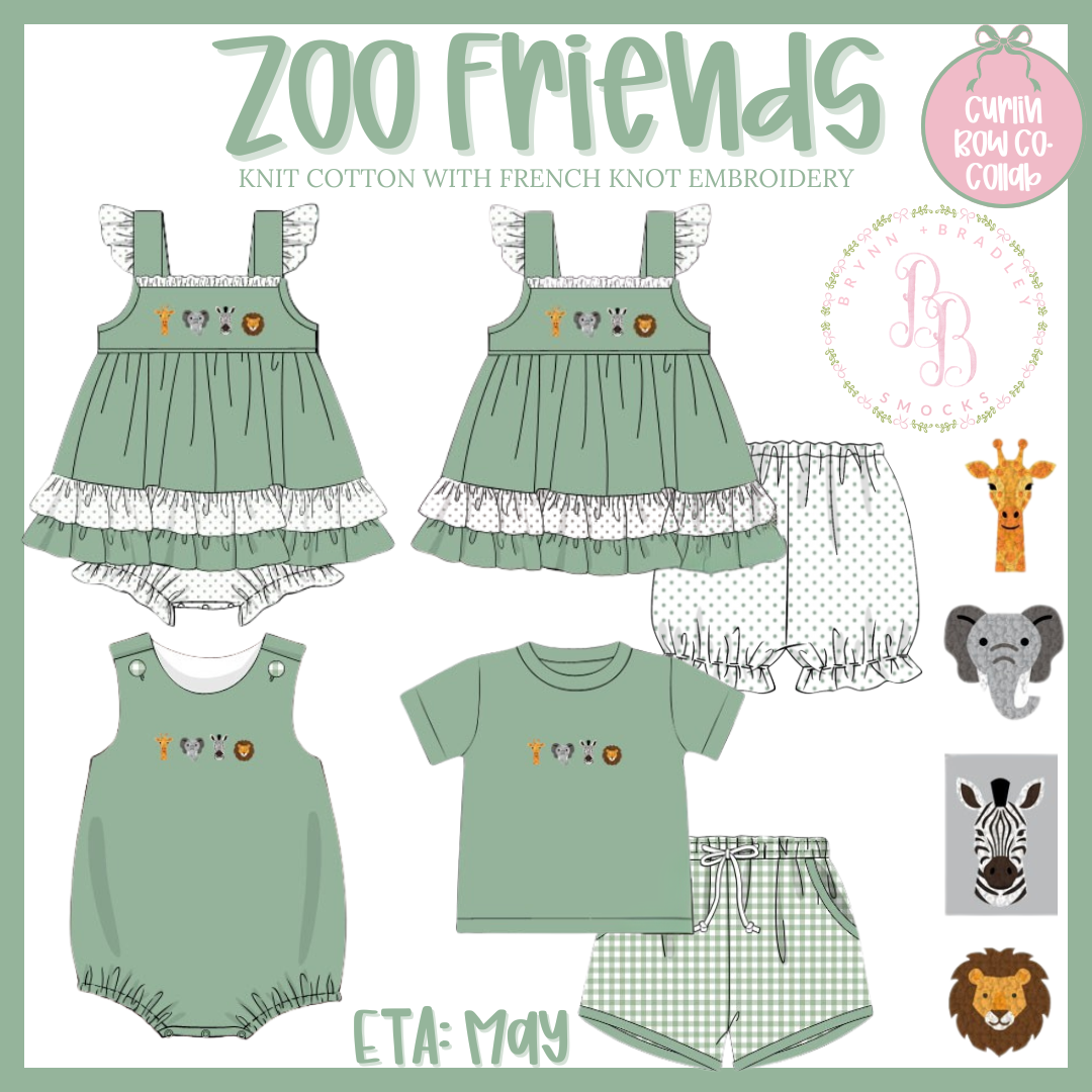 RTS: Zoo Friends Boy Shorts Set