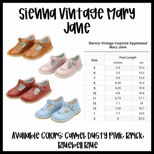 Preorder: Sienna Vintage Inspired Appleseed Mary Jane Shoe