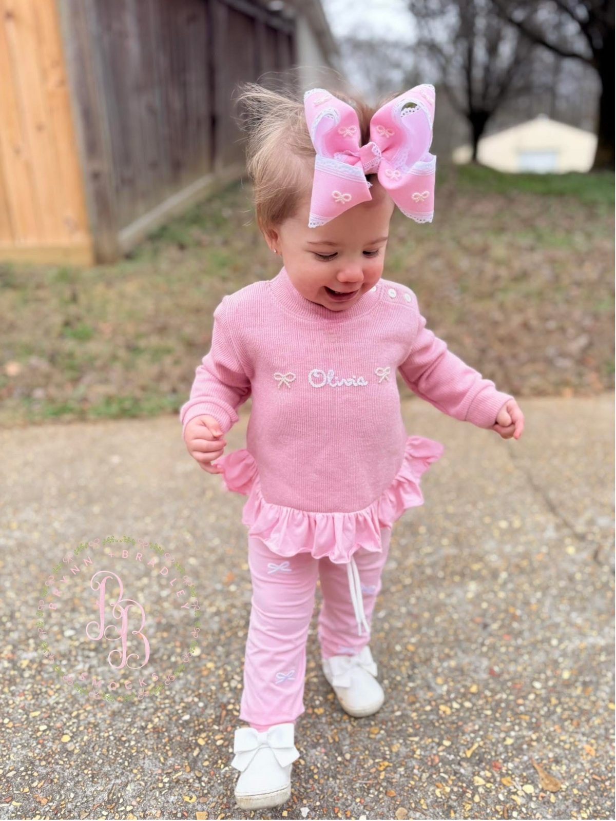 PO31: Pearl Bow Girl Sweater Joggers Set- ETA: December