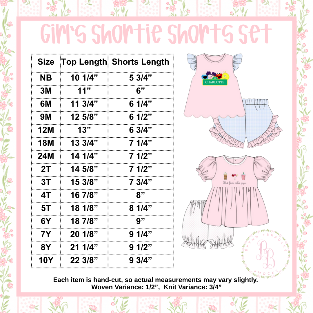 WS PO31: Baseball Sis Girl Shorts Set- ETA: December
