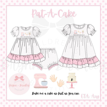 RTS: Girl’s Pat-A-Cake Diaper Set